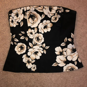 White House Black Market floral bustier - size 2